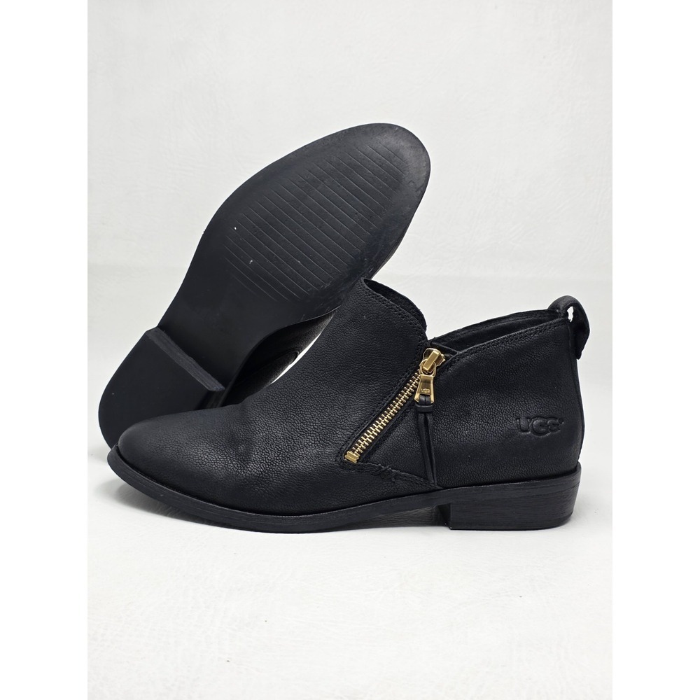 UGG Australia Womens Size 9 Ankle Boots Black GLEE Zip 1020262 Pre-owned